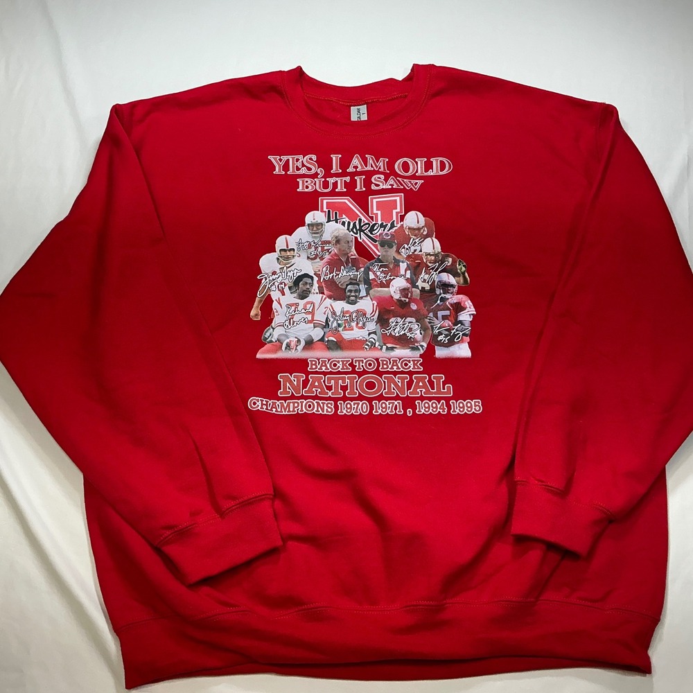 Nebraska Huskers Football Sweatshirt National Champions Gildan XL - Picture 6 of 8